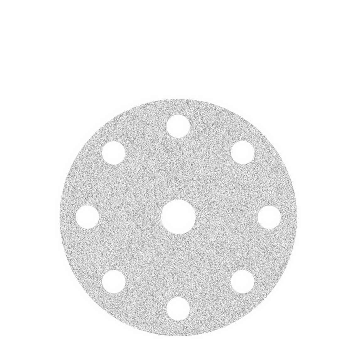 MioTools hook & loop sanding discs for random orbital sanders, G40–400, Ø 150 mm / 9 hole / stearated aluminium oxide